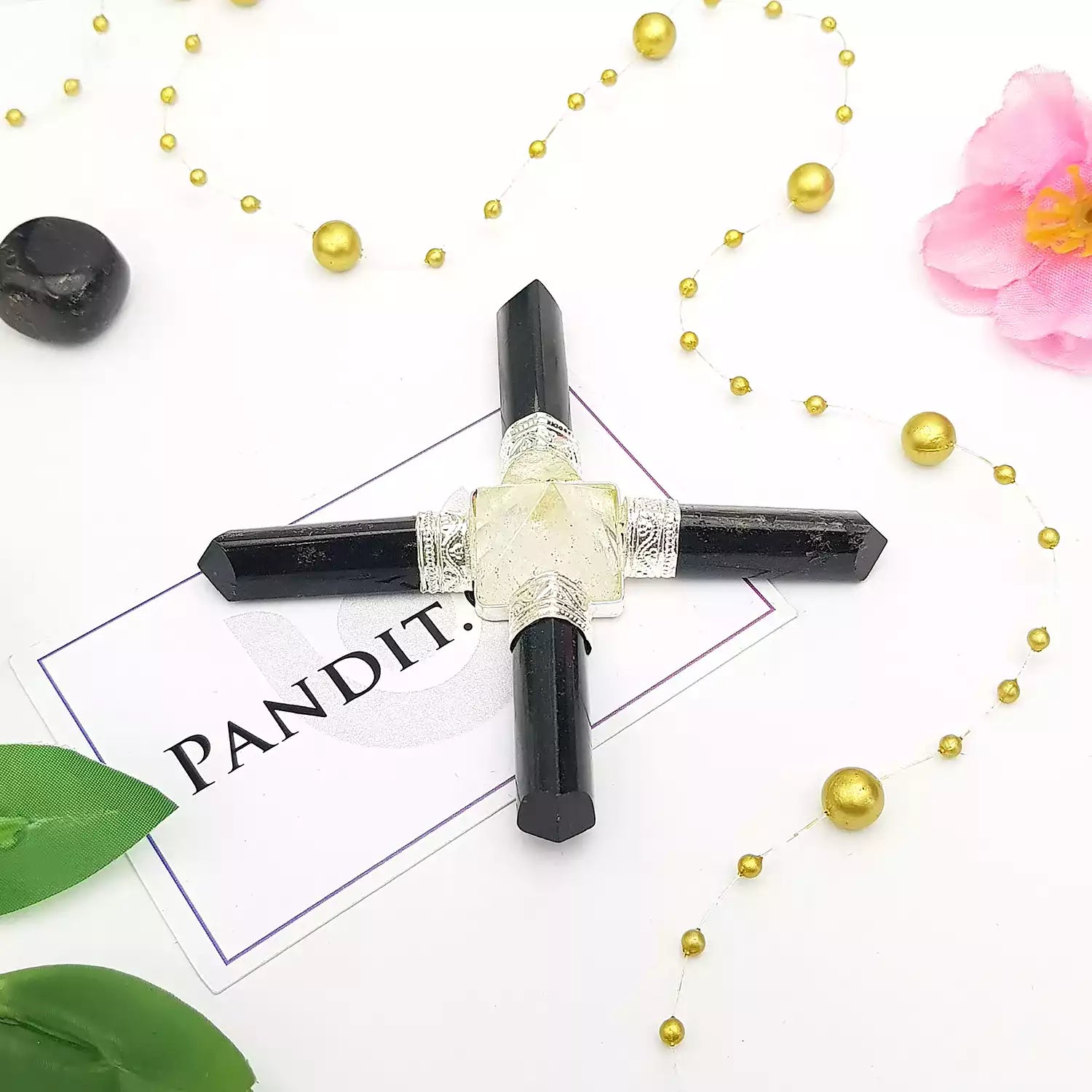 Crystal Pyramid and Black Tourmaline Pencil Energy Generator