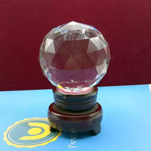 Crystal Quartz Diamond Cut Ball