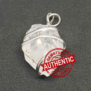 Crystal Quartz Spiral Pendant