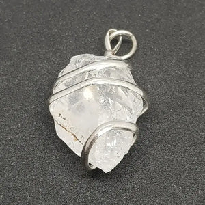 Crystal Quartz Spiral Pendant