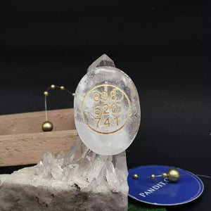 Crystal Quartz Zibu Symbol Coin