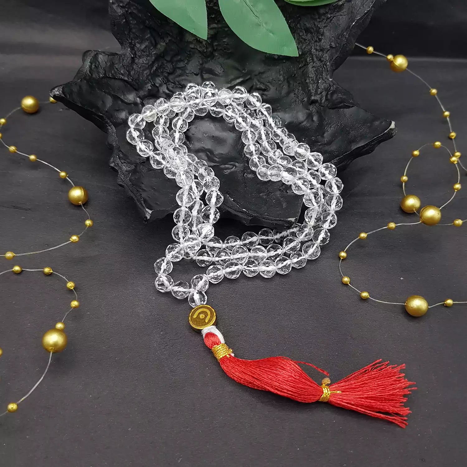 Crystal Sphatik Diamond Cut Mala