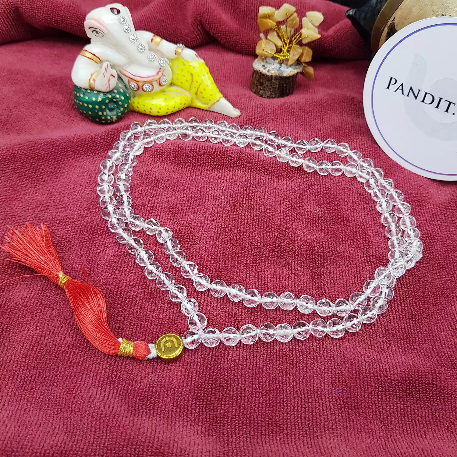 Crystal Sphatik Diamond Cut Mala