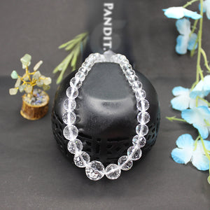 Crystal Sphatik Diamond Cut Mala Necklace