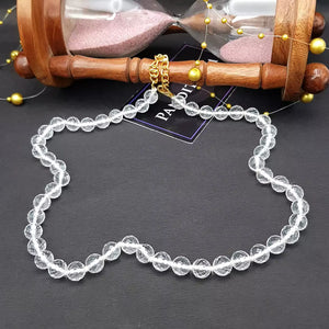 Crystal Sphatik Diamond Cut Mala Necklace Regular
