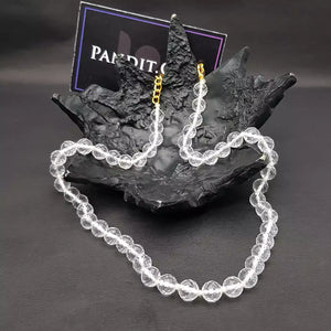 Crystal Sphatik Diamond Cut Mala Necklace Regular