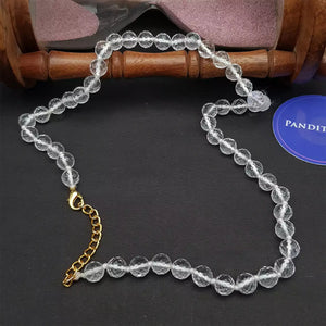 Crystal Sphatik Diamond Cut Mala Necklace Regular
