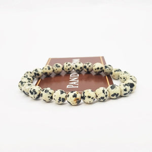 Dalmatian Jasper Diamond Cut Bracelet