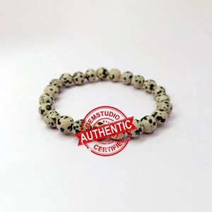 Dalmatian Jasper Diamond Cut Bracelet