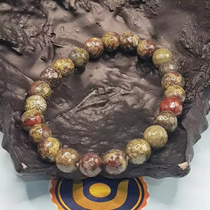 Dragon Blood Jasper Diamond Cut Bracelet
