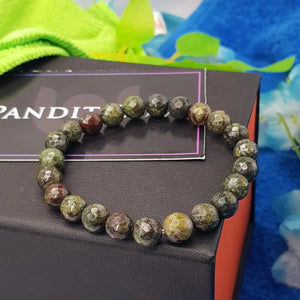 Dragon Blood Jasper Diamond Cut Bracelet