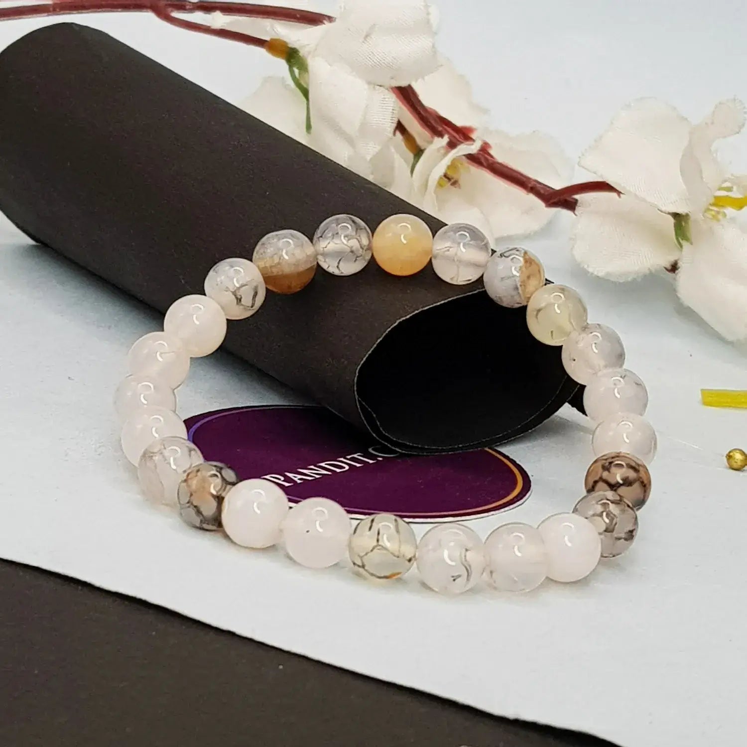 Dragon Vein Agate Bracelet