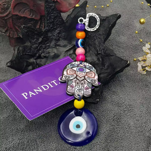 Evil Eye Hanging With Hamsa Symbol For Positive Energy