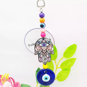 Evil Eye Hanging With Hamsa Symbol For Positive Energy