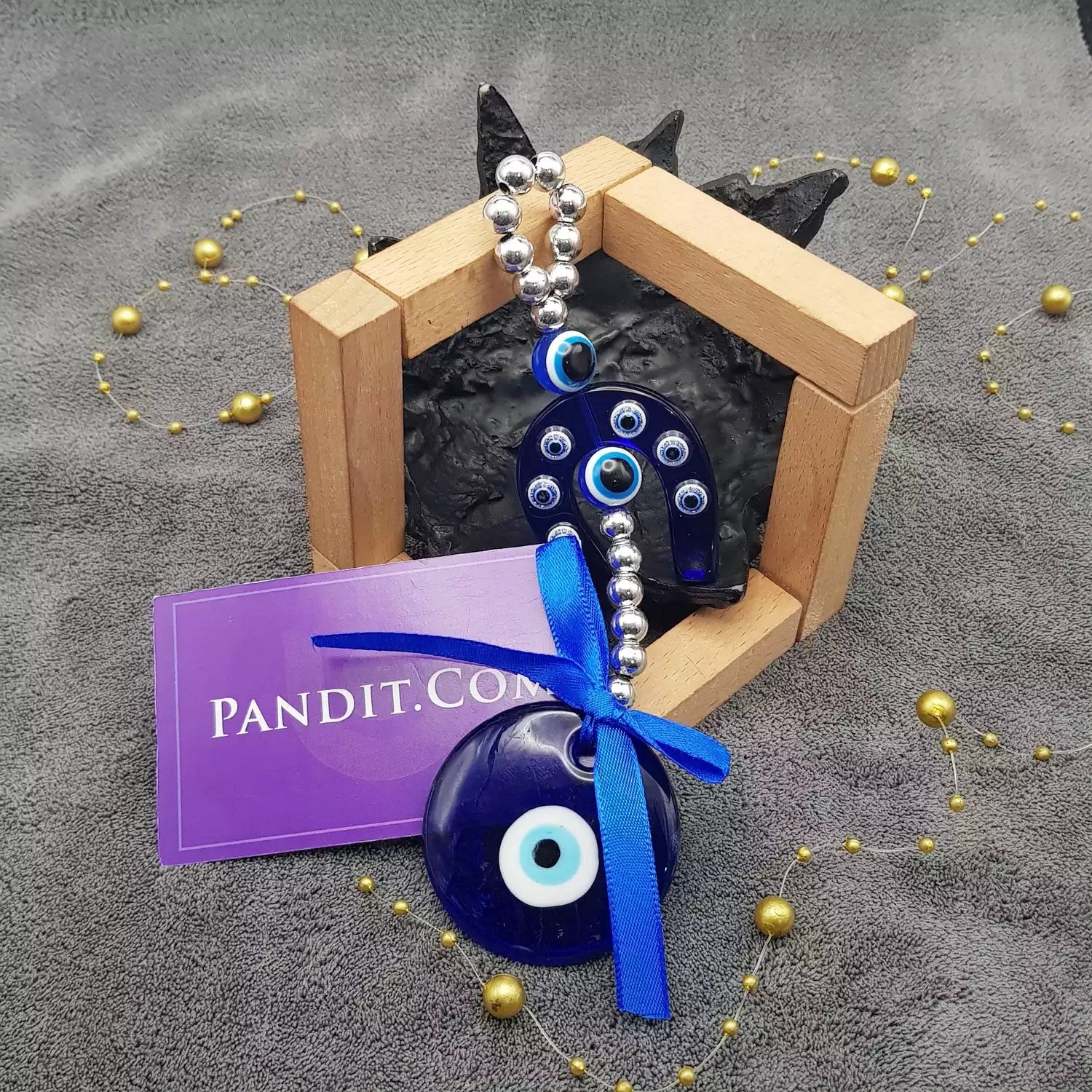 Evil Eye Hanging with Horse Shoe — main product view