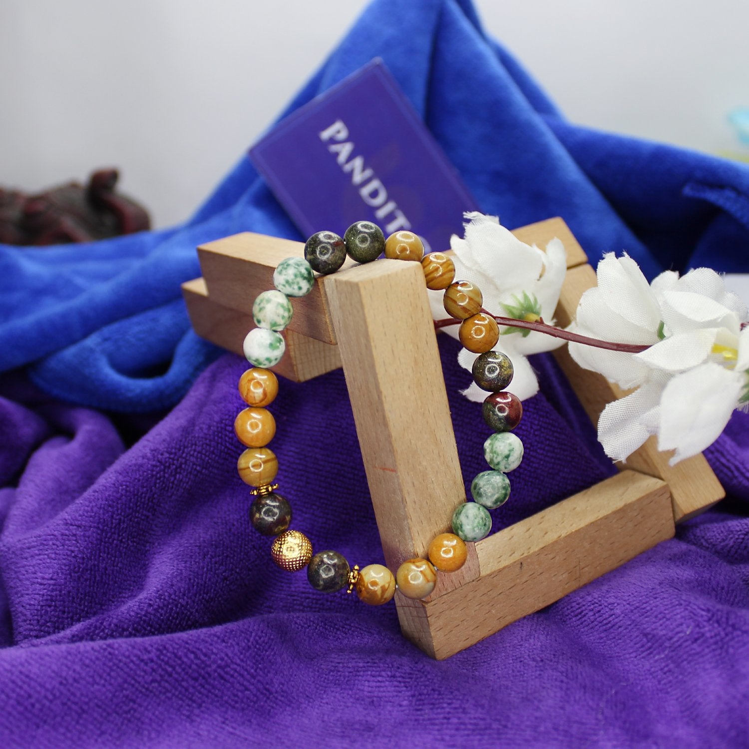 Fear Relief Bracelet — front view of bracelet showing beads and stringing