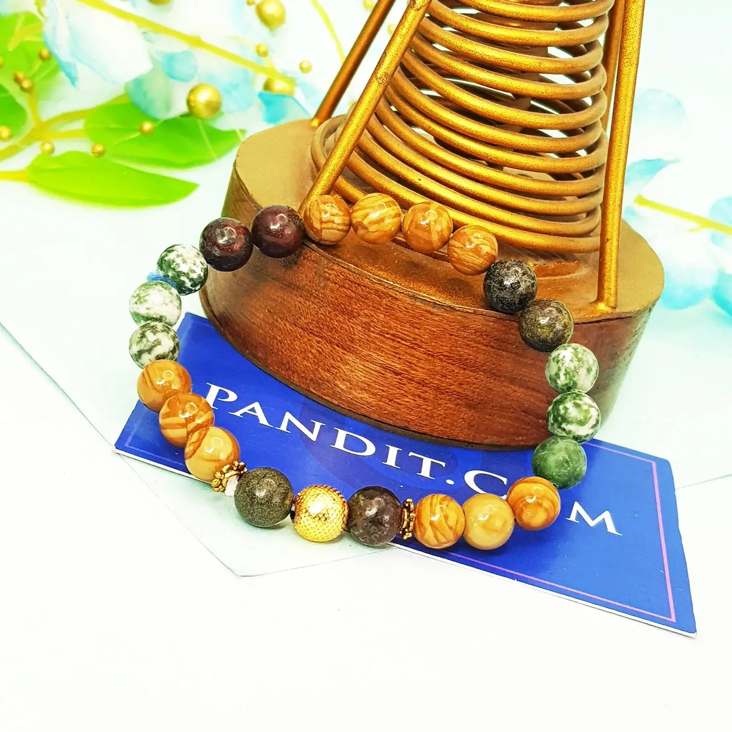 Fear Relief Bracelet — close-up of Fear Relief stones revealing natural patterns