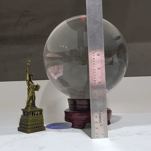 Feng Shui Crystal Gazing Ball With Wooden Stand