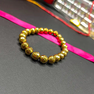 Golden Hematite Diamond Cut Bracelet