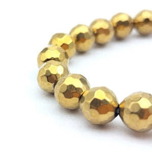 Golden Hematite Diamond Cut Bracelet