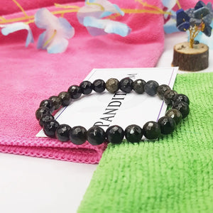 Golden Obsidian Diamond Cut Bracelet