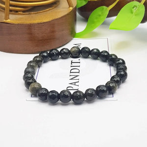 Golden Obsidian Diamond Cut Bracelet