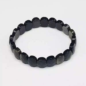 Golden Obsidian Oval Faceted Bracelet