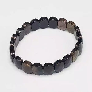 Golden Obsidian Oval Faceted Bracelet