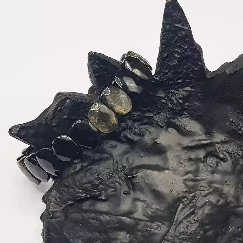 Golden Obsidian Oval Faceted Bracelet