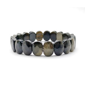 Golden Obsidian Oval Faceted Bracelet