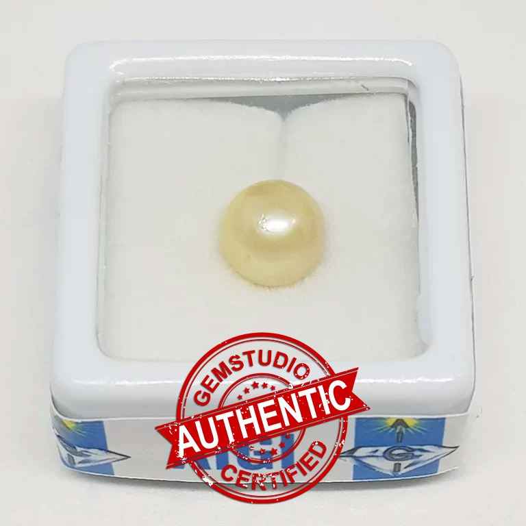 Golden Pearl Gemstone — close-up detail showing texture and craftsmanship