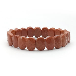 Golden Sunstone Oval Faceted Bracelet