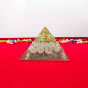 Gomti Chakra Orgone Pyramid with Coil Quartz