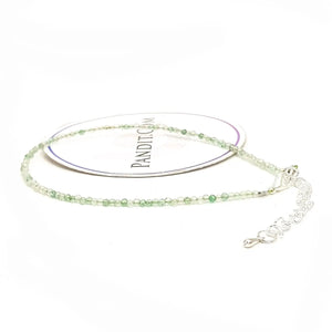 Green Amethyst (Prasiolite) Anklet — close-up of gemstone beads detail