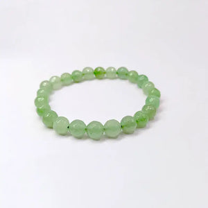 Green Aventurine Diamond Cut Bracelet