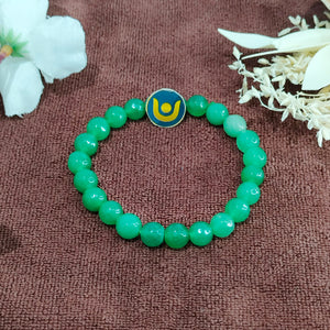 Green Aventurine Diamond Cut Bracelet