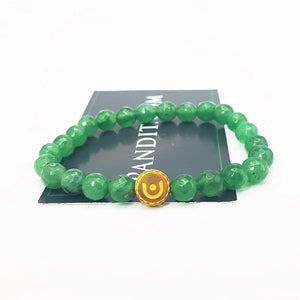 Green Aventurine Diamond Cut Bracelet