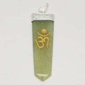 Green Aventurine Om Pencil Pendant