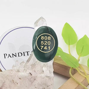 Green Aventurine Oval Zibu Symbol Coin