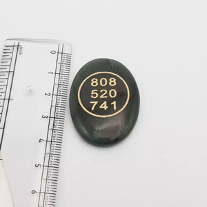 Green Aventurine Oval Zibu Symbol Coin