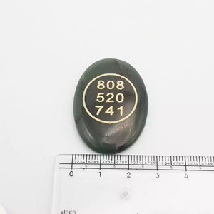 Green Aventurine Oval Zibu Symbol Coin