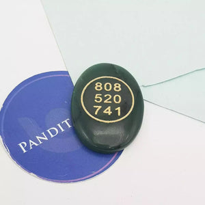 Green Aventurine Oval Zibu Symbol Coin