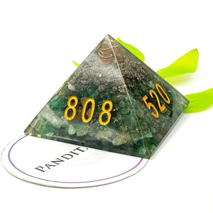 Green Aventurine Pyramid With Zibu Symbol