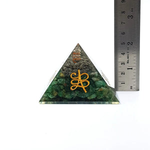 Green Aventurine Pyramid With Zibu Symbol