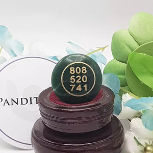 Green Aventurine Round Zibu Symbol Coin