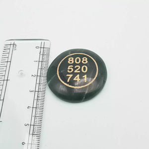 Green Aventurine Round Zibu Symbol Coin