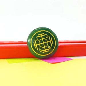 Green Aventurine Shree Yantra Wealth And Success Coin