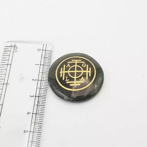 Green Aventurine Shree Yantra Wealth And Success Coin