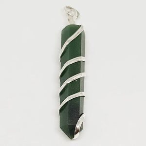 Green Aventurine Spiral Pencil Pendant