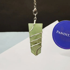 Green Aventurine Spiral Pencil Pendant